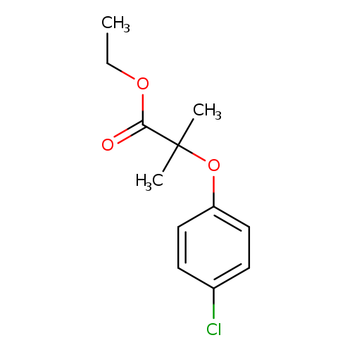 CCOC(=O)C(Oc1ccc(cc1)Cl)(C)C