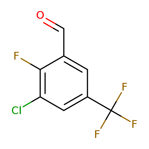 O=Cc1cc(cc(c1F)Cl)C(F)(F)F