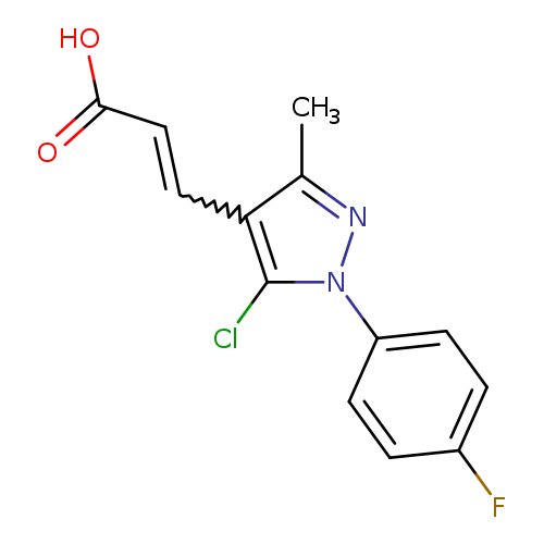 OC(=O)C=Cc1c(C)nn(c1Cl)c1ccc(cc1)F