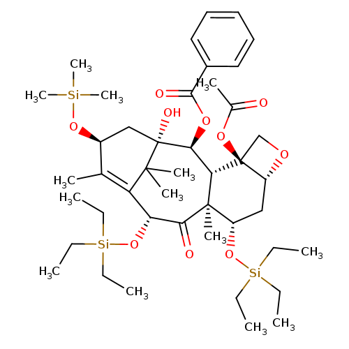 CC[Si](O[C@H]1C[C@H]2OC[C@]2([C@@H]2[C@]1(C)C(=O)[C@H](O[Si](CC)(CC)CC)C1=C(C)[C@H](C[C@@]([C@H]2OC(=O)c2ccccc2)(C1(C)C)O)O[Si](C)(C)C)OC(=O)C)(CC)CC