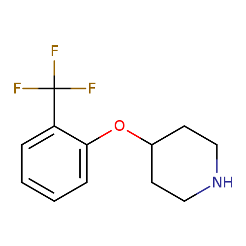 FC(c1ccccc1OC1CCNCC1)(F)F