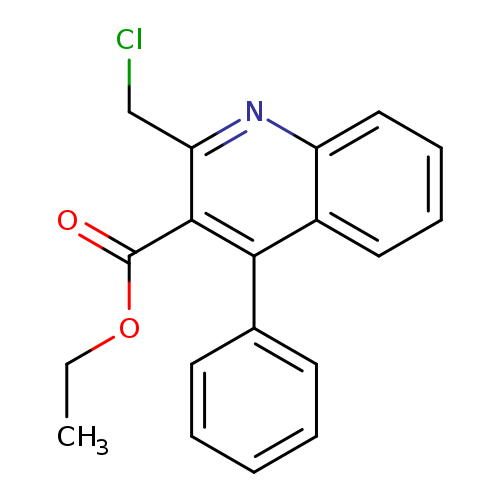 CCOC(=O)c1c(CCl)nc2c(c1c1ccccc1)cccc2