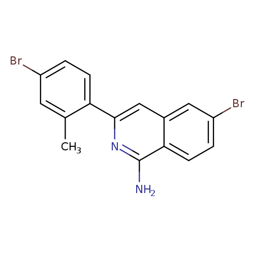 Brc1ccc(c(c1)C)c1nc(N)c2c(c1)cc(cc2)Br