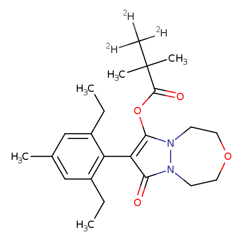 CC(C=C1CC)=CC(CC)=C1C2=C(OC(C(C)(C([2H])([2H])[2H])C)=O)N3N(C2=O)CCOCC3