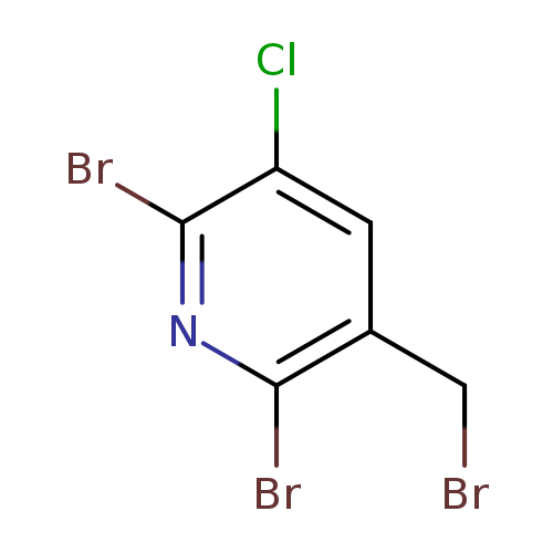 BrCc1cc(Cl)c(nc1Br)Br