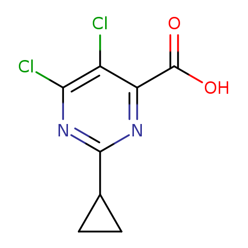 OC(=O)c1nc(nc(c1Cl)Cl)C1CC1