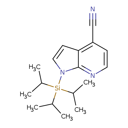 N#Cc1ccnc2c1ccn2[Si](C(C)C)(C(C)C)C(C)C