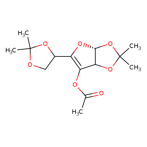 CC(=O)OC1=C(O[C@H]2C1OC(O2)(C)C)C1COC(O1)(C)C