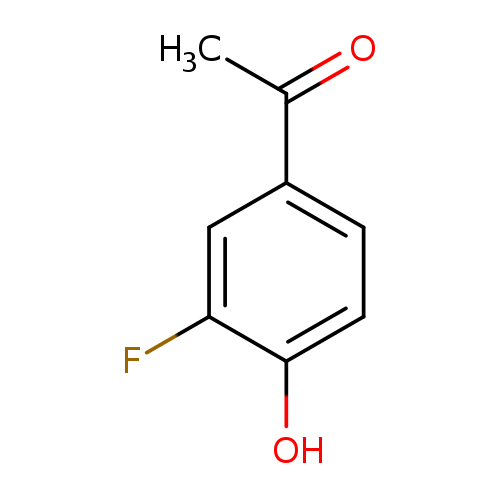 CC(=O)c1ccc(c(c1)F)O