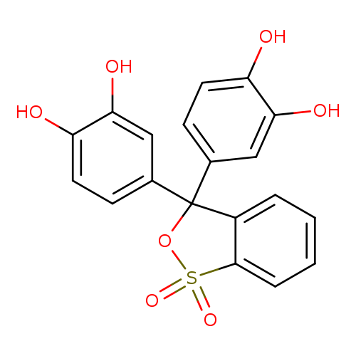 Oc1cc(ccc1O)C1(OS(=O)(=O)c2c1cccc2)c1ccc(c(c1)O)O