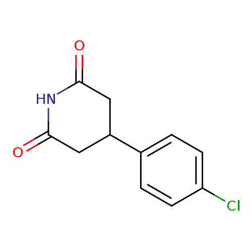 O=C1CC(CC(=O)N1)c1ccc(cc1)Cl