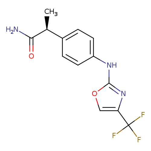 C[C@@H](c1ccc(cc1)Nc1occ(n1)C(F)(F)F)C(=O)N