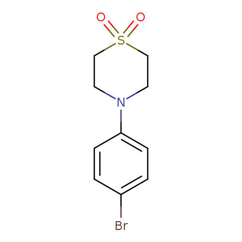 Brc1ccc(cc1)N1CCS(=O)(=O)CC1