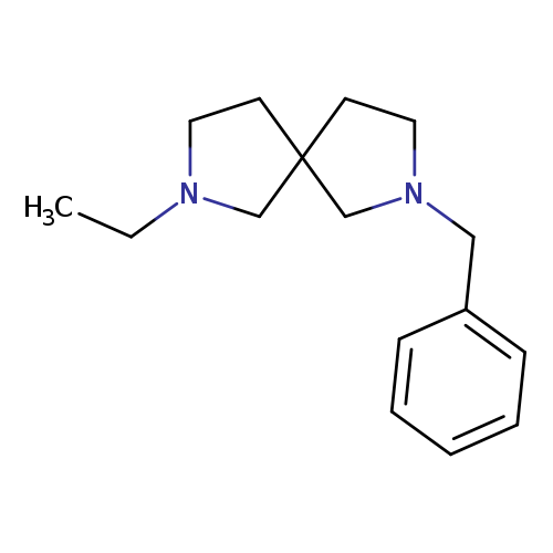 CCN1CCC2(C1)CCN(C2)Cc1ccccc1