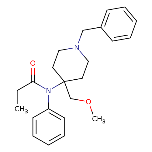 COCC1(CCN(CC1)Cc1ccccc1)N(c1ccccc1)C(=O)CC