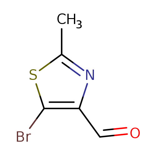 O=Cc1nc(sc1Br)C