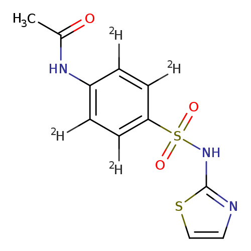 CC(=O)Nc1c([2H])c([2H])c(c(c1[2H])[2H])S(=O)(=O)Nc1nccs1