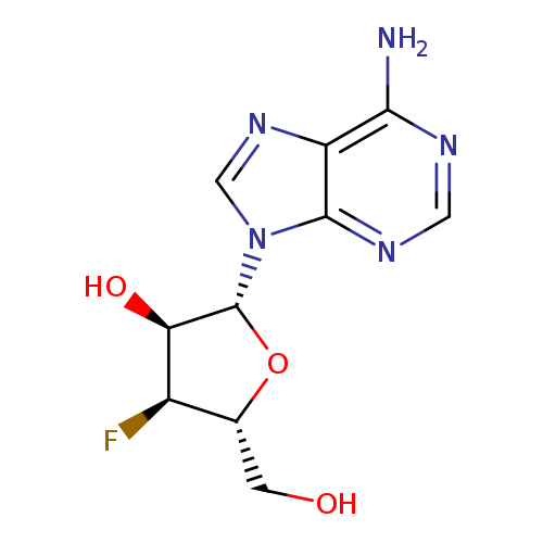 OC[C@H]1O[C@H]([C@@H]([C@@H]1F)O)n1cnc2c1ncnc2N