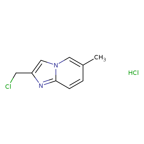 ClCc1cn2c(n1)ccc(c2)C.Cl