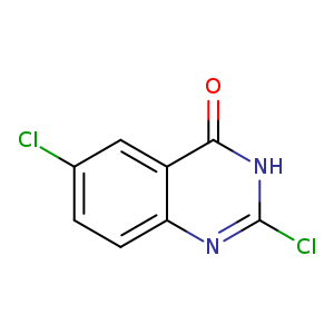 Clc1ccc2c(c1)c(=O)[nH]c(n2)Cl