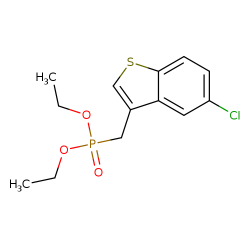 CCOP(=O)(Cc1csc2c1cc(Cl)cc2)OCC