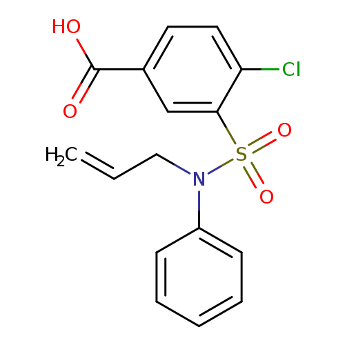 C=CCN(S(=O)(=O)c1cc(ccc1Cl)C(=O)O)c1ccccc1