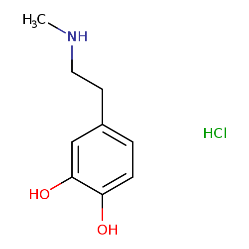 CNCCc1ccc(c(c1)O)O.Cl
