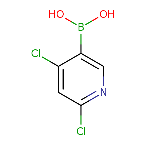 OB(c1cnc(cc1Cl)Cl)O