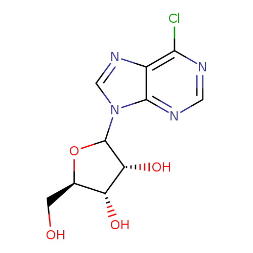 OC[C@H]1OC([C@@H]([C@@H]1O)O)n1cnc2c1ncnc2Cl