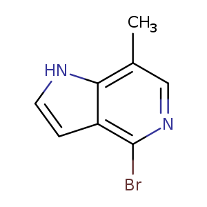 Cc1cnc(c2c1[nH]cc2)Br