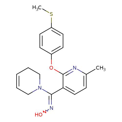 CSc1ccc(cc1)Oc1nc(C)ccc1C(=NO)N1CCC=CC1