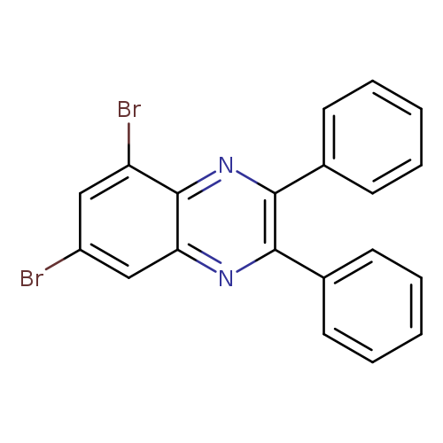 Brc1cc(Br)c2c(c1)nc(c(n2)c1ccccc1)c1ccccc1