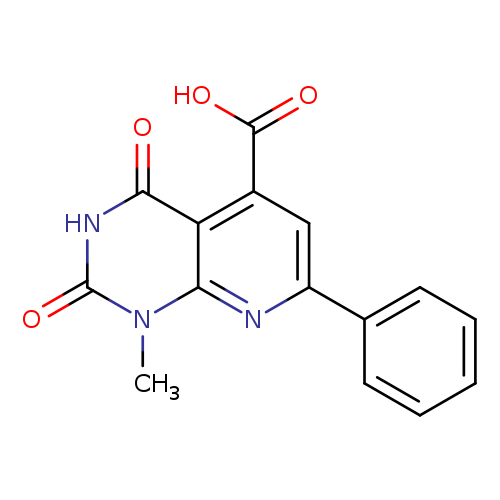OC(=O)c1cc(nc2c1c(=O)[nH]c(=O)n2C)c1ccccc1