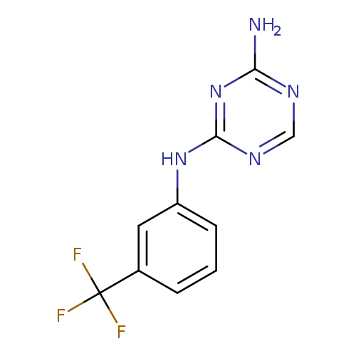 Nc1ncnc(n1)Nc1cccc(c1)C(F)(F)F