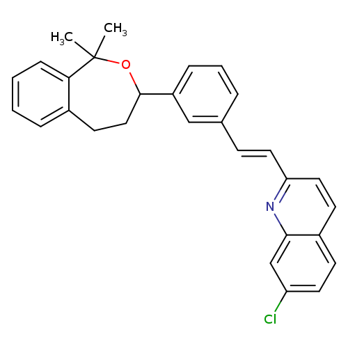 Clc1ccc2c(c1)nc(cc2)/C=C/c1cccc(c1)C1CCc2c(C(O1)(C)C)cccc2