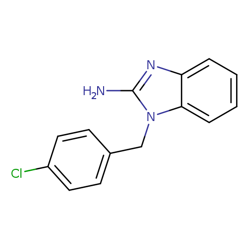 Clc1ccc(cc1)Cn1c(N)nc2c1cccc2