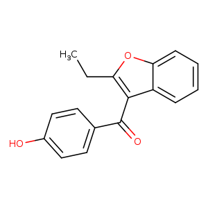 CCc1oc2c(c1C(=O)c1ccc(cc1)O)cccc2