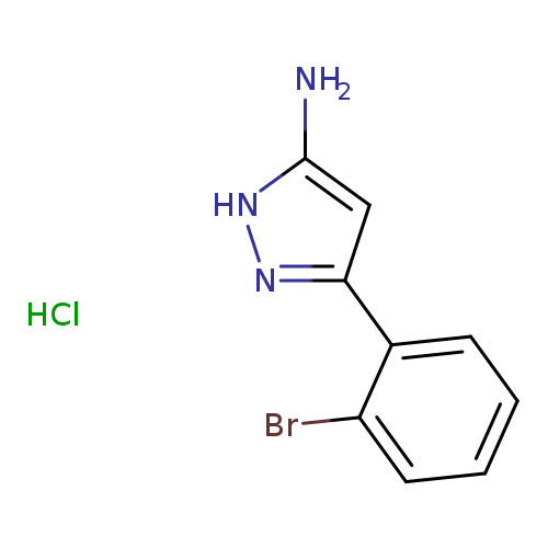 Brc1ccccc1c1n[nH]c(c1)N.Cl
