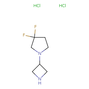 FC1(F)CCN(C1)C1CNC1.Cl.Cl