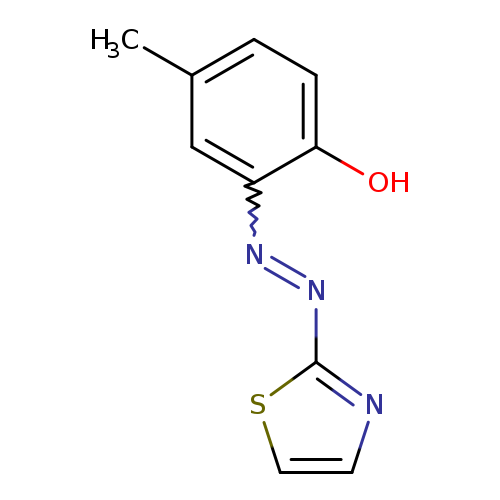 Cc1ccc(c(c1)N=Nc1nccs1)O