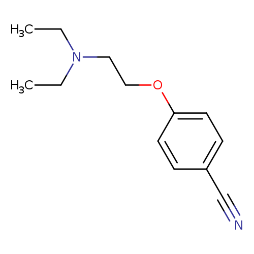 CCN(CCOc1ccc(cc1)C#N)CC