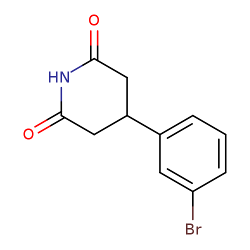 O=C1NC(=O)CC(C1)c1cccc(c1)Br