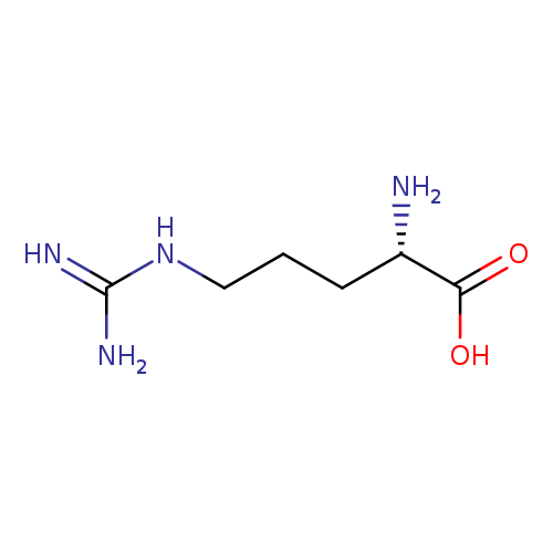 NC(=N)NCCC[C@@H](C(=O)O)N	C6H14N4O2
