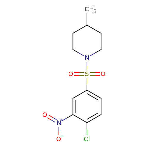 CC1CCN(CC1)S(=O)(=O)c1ccc(c(c1)[N+](=O)[O-])Cl