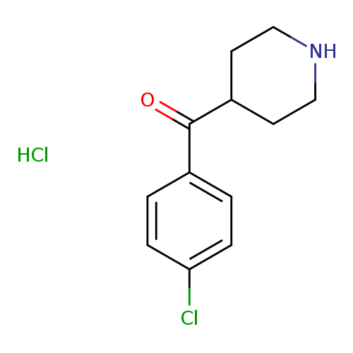 O=C(c1ccc(cc1)Cl)C1CCNCC1.Cl