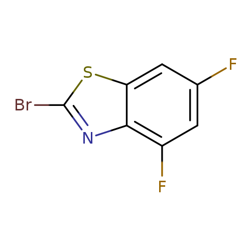 Fc1cc(F)c2c(c1)sc(n2)Br