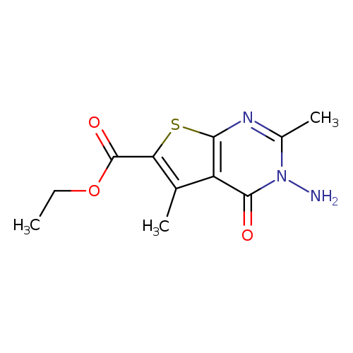 CCOC(=O)c1sc2c(c1C)c(=O)n(c(n2)C)N