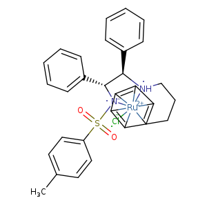 Cc1ccc(cc1)S(=O)(=O)[N-]1[C@H](c2ccccc2)[C@H]([NH]2[Ru+2]345671([Cl-])[CH]1=[CH]3[CH]6=[C]7([CH]5=[CH]41)CCC2)c1ccccc1