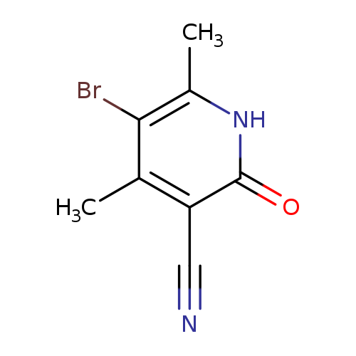 N#Cc1c(=O)[nH]c(c(c1C)Br)C