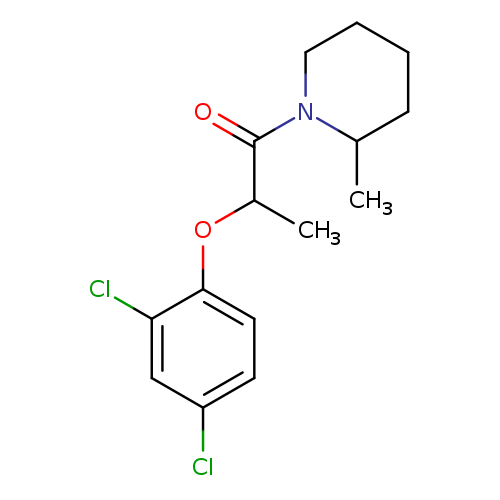 Clc1ccc(c(c1)Cl)OC(C(=O)N1CCCCC1C)C